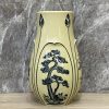 Bình Hoa Sen gốm Chu Đậu hoa Phù Dung vẽ truyền thống, cao 27 và 33cm