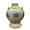 Bình Đa Lộc gốm Chu Đậu "Hoa Phù Dung" vẽ truyền thống, chiều cao 32cm