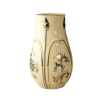 Bình Hoa Sen gốm Chu Đậu, họa tiết hoa Sen khắc nổi vẽ vàng 24K, cao 26.5 cm