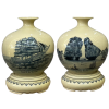 Bình hút lộc, bình giọt ngọc gốm Chu Đậu, hoạ tiết "Thuận Buồm Xuôi Gió" vẽ truyền thống , cao 34 cm bao gồm kỷ