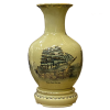 Bình Phú Quý gốm Chu Đậu, hoạ tiết “Thuận buồm xuôi gió” vẽ viền vàng 24K, cao 50cm bao gồm kỷ