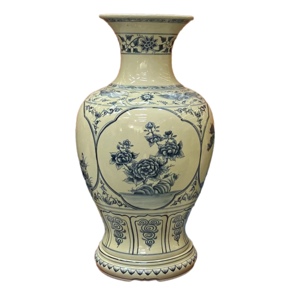 Bình Đại Cát gốm Chu Đậu, họa tiết “Tứ Cảnh” vẽ truyền thống, cao 55cm