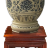 Bình Phú Quý gốm Chu Đậu, hoạ tiết hoa Phù Dung vẽ truyền thống, cao 50cm